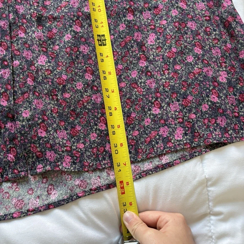 Vintage Maxi Skirt Womens XL Pink Floral Dainty Romantic Cottagecore‎ Whimsical